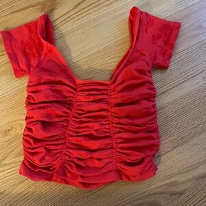 Red free people top